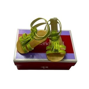 American Girl 18” Doll 2017 Green Gladiator Sandals Retired 2017 New old Stock